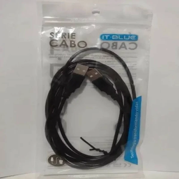 CABO DE DADOS USB A 2.0 MACHO PARA USB A 2.0 MACHO 2 METRO