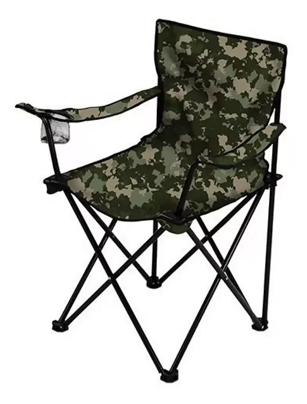 Cadeira dobravel de pesca camping com braço