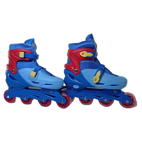 Patins Inline Roller De 4 Rodas Azul Elite Tamanho:36/39