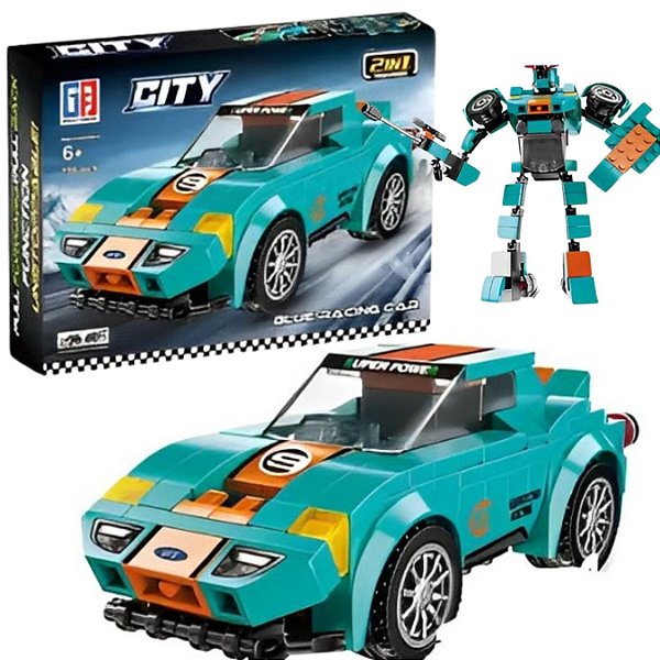 Bloco De Montar Brinquedo Speed Racing 196 pç 2em1 Car mod:4