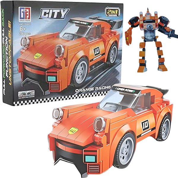 Bloco De Montar Brinquedo Racing City 216pç 2em1 Car mod:7
