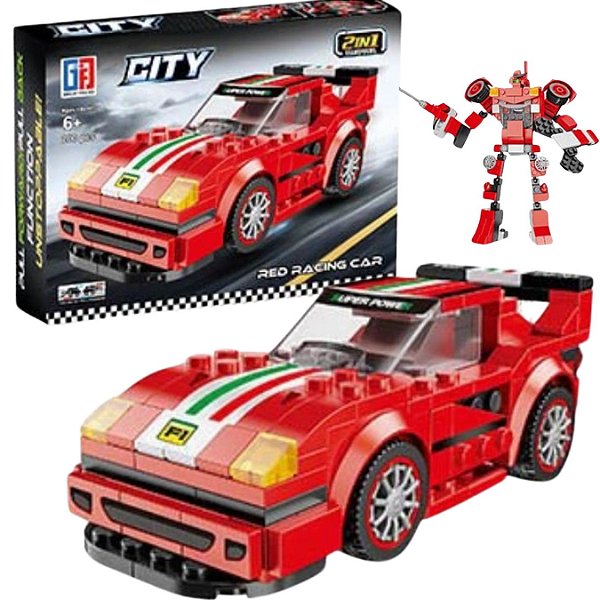 Bloco De Montar Brinquedo Racing City  200pç 2em1 Car mod:8