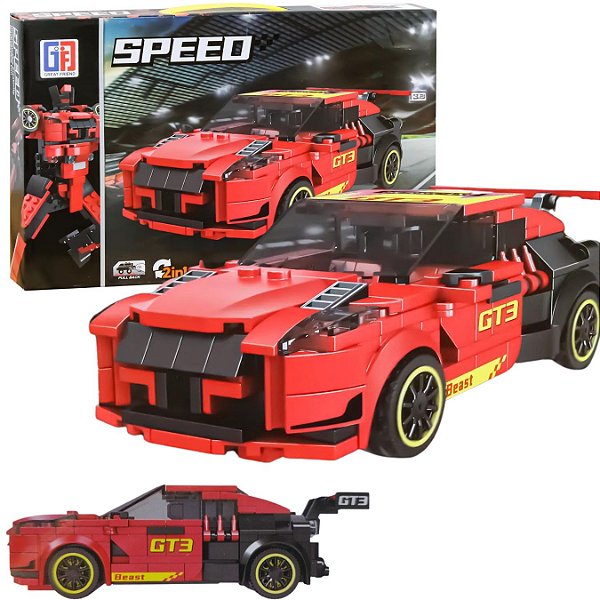 Bloco De Montar Brinquedo Speed Racing 2em1 Carro G Modelo:2