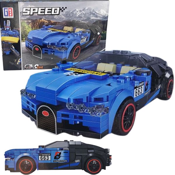 Bloco De Montar Brinquedo Speed Racing 2em1 Carro G Modelo:3