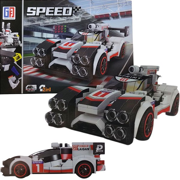 Bloco De Montar Brinquedo Speed Racing 2em1 Carro G Modelo:4