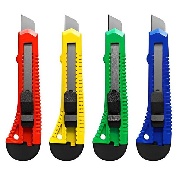 KIT COM 3 ESTILETE COM CABO DE PLASTICO 15CM  ELITE