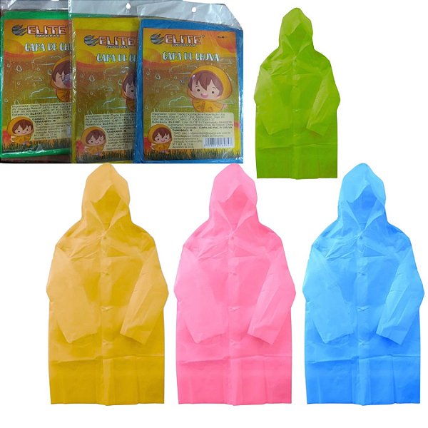CAPA DE CHUVA COLORIDA ADULTO