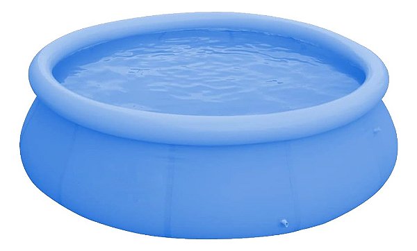 Piscina Em Pvc Com Borda Inflavel Redonda 2490 Litros