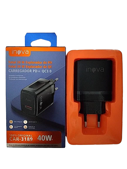 Fonte Carregador Turbo Typo C Inova 40w