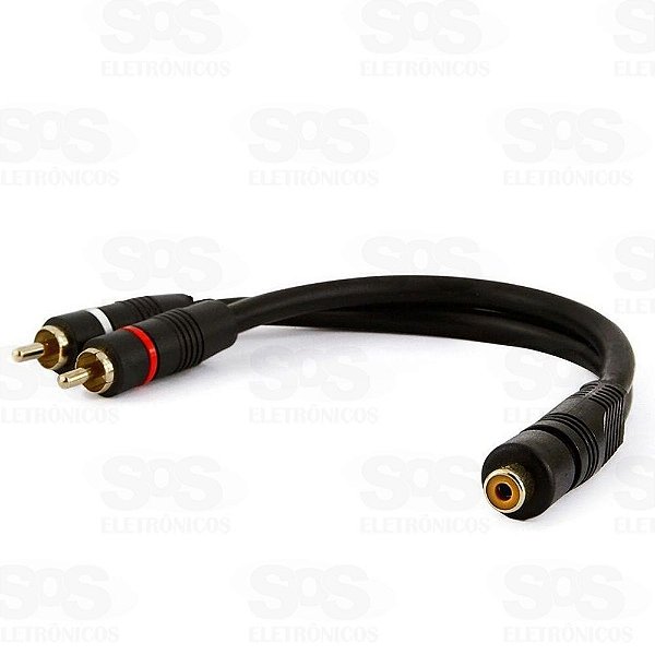Cabo Y RCA Reforçado 1 Fêmea E 2 Macho 20 cm