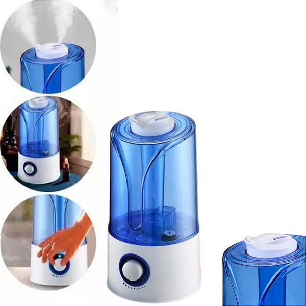 UMIDIFICADOR DE AR ULTRASSÔNICA COM LÂMPADA LED BIVOLT 3.5L