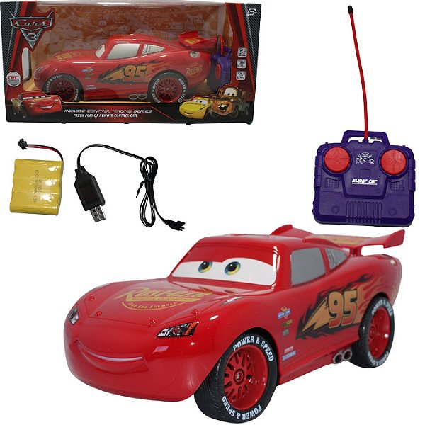 Brinquedo Carrinho de Controle Relâmpago McQueen Grande 30cm
