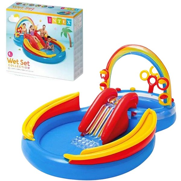 INTEX, Piscina Playground Arco Íris 206L, Multicor, Grande