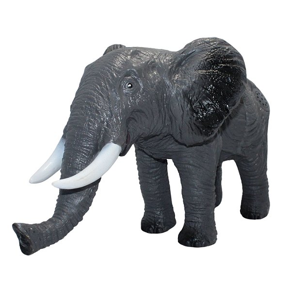 Brinquedo Animais Borracha Grande Macio Com Som Mod:Elefante