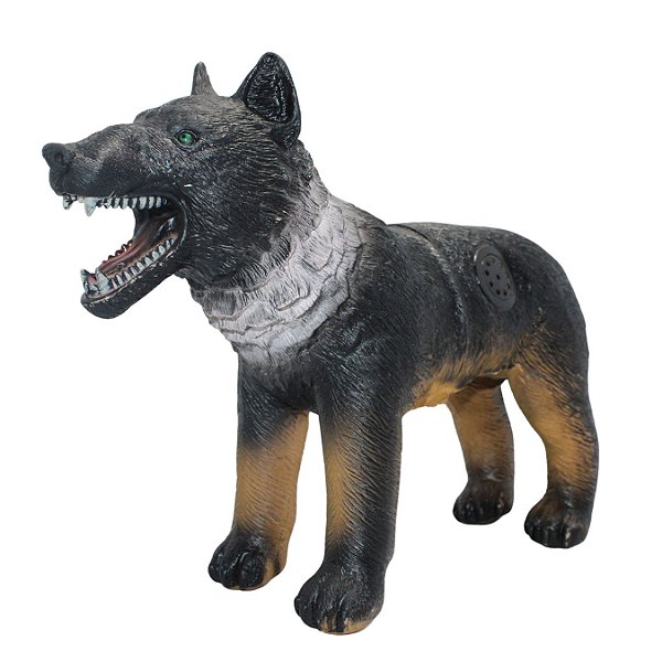 Brinquedo Animais De Borracha Grande Macio Com Som Mode:Lobo