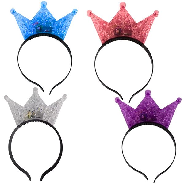 Tiara Princesa Coroa Com LED Cores Variadas Toy King