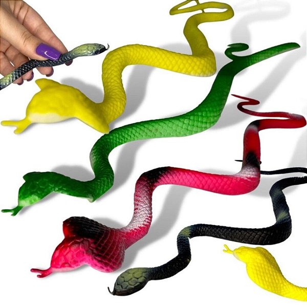 Kit 6 Cobras De Plástico Coloridas Toy King TK-AB4753