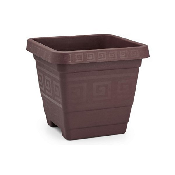 Vaso Plastico Quadrado 18Lts Cafe