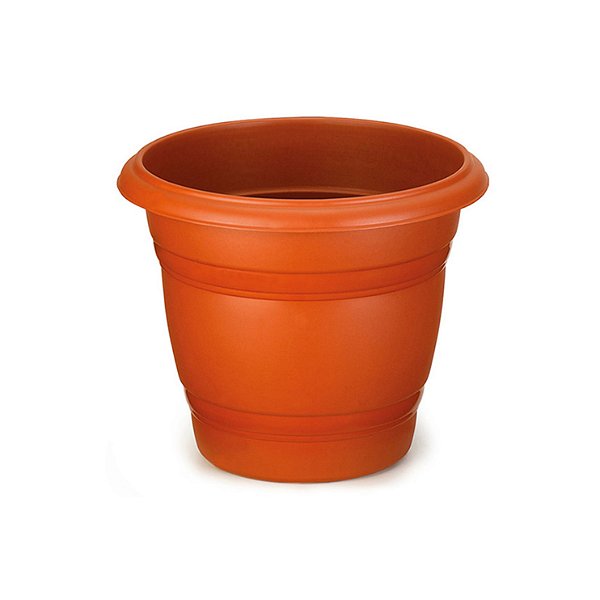 Vaso Plastico Redondo 25Lts Marron