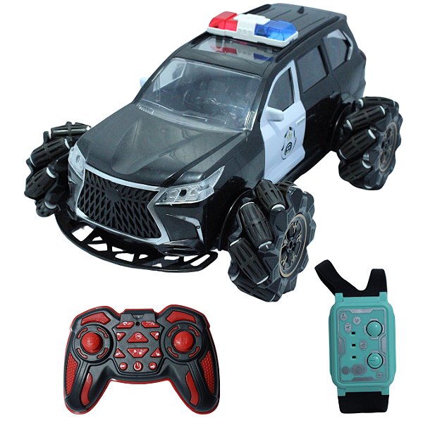Carro de Controle Remoto 4WD 360° com Gestos Policia 35 Cm