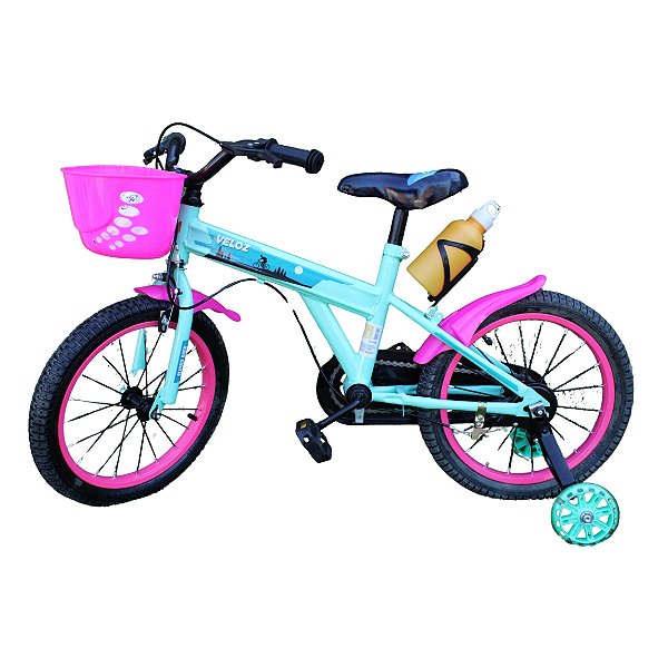 Bicicleta Infantil Aro 16 Com Cestinha e Garrafinha Elite