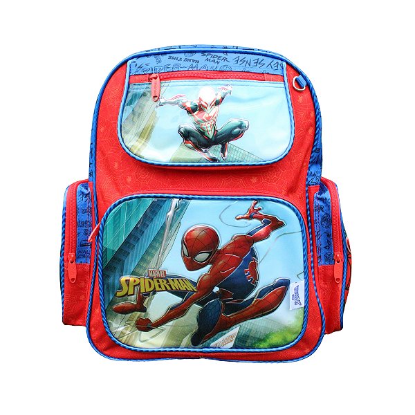 MOCHILA ESCOLAR HOMEM ARANHA REFORÇADA AZUL PARA COSTAS 2025