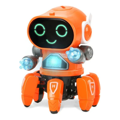 Brinquedo Robô Caranguejo Emite Som e Luz Genext