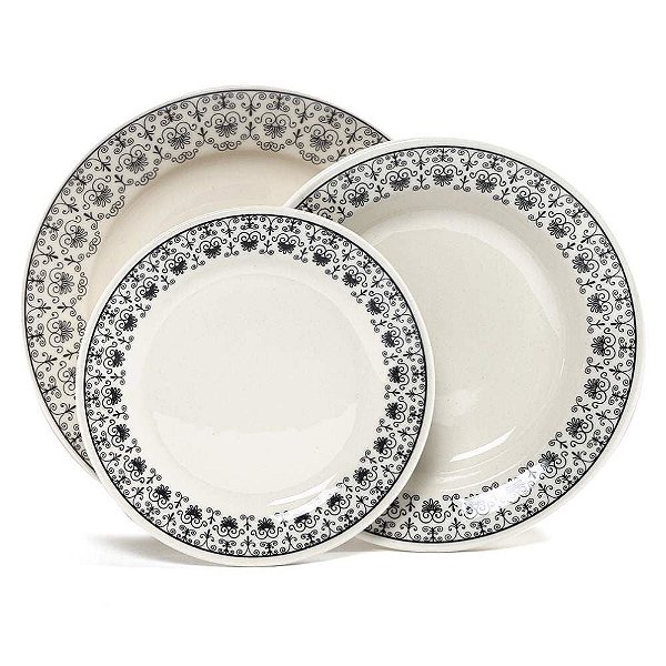 Aparelho De Jantar Donna Renda 12 Peças - Cerâmica