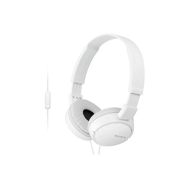 Fones de Ouvido Sony MDR-ZX110AP - Conector 3.5MM - Cor Branca
