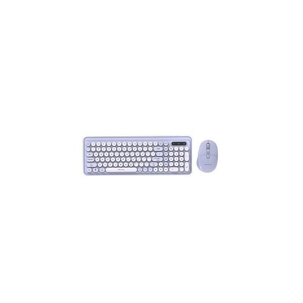 Teclado e Mouse Wireless FTXGK02 - Português, Cor Lilás, Dupla Conexão