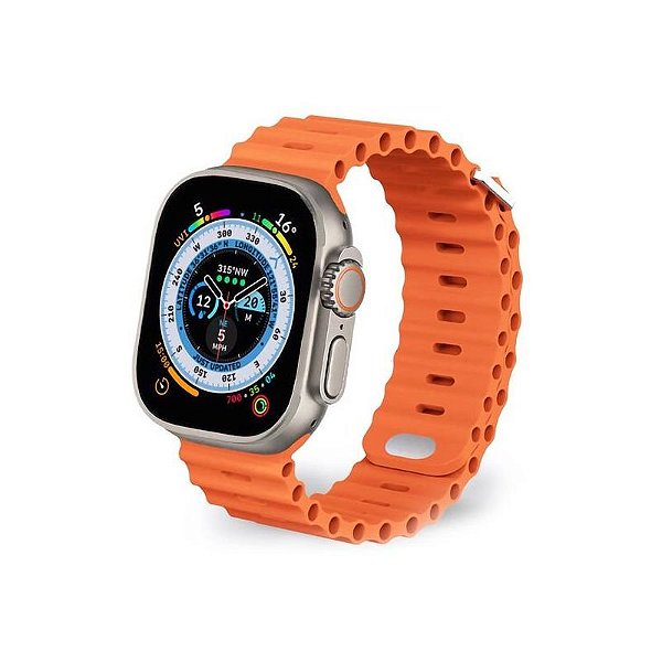Relógio Inteligente Microwear 9 - Conexão Bluetooth - 45Mm - Cor Laranja