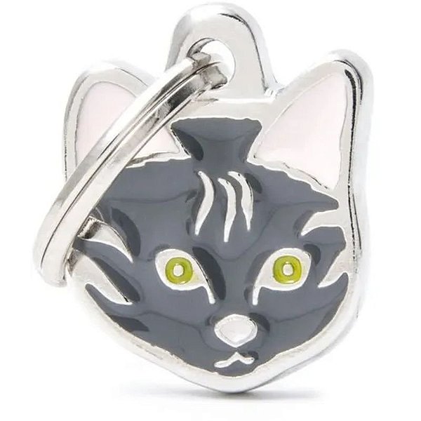 Identificador de Animal de Estimação MyFamily Friends - Gato de Pêlo Curto Cinza