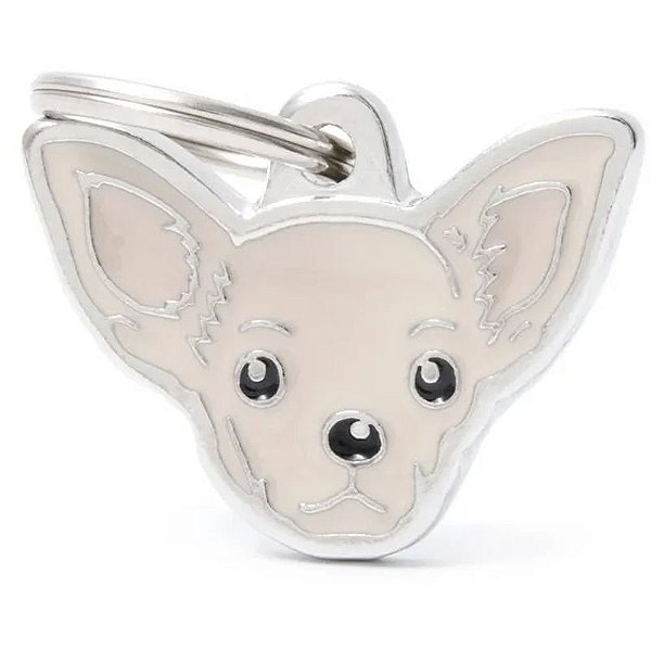 Chaveiro de Identificação para Cão Chihuahua CremeEditora MyFamily Friends