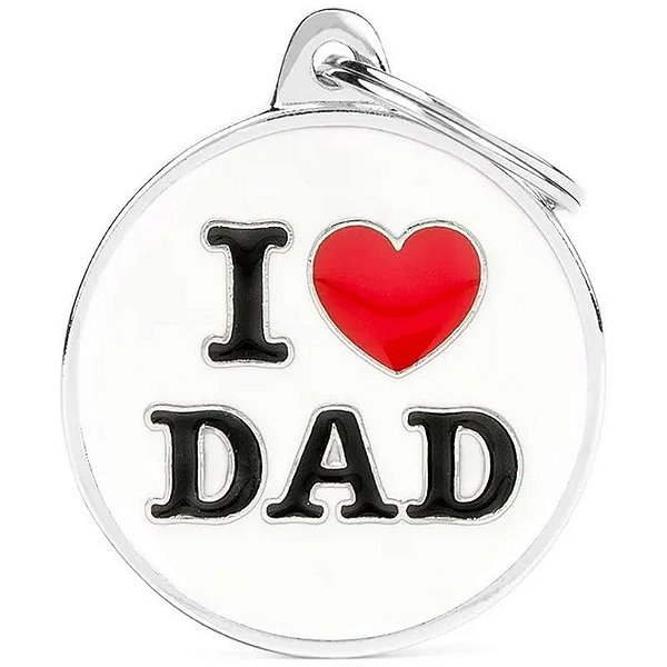 Medalha de Identificação MyFamily Grande Círculo - Eu Amo Papai CH17LOVEDAD