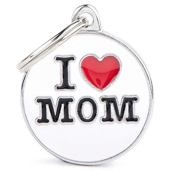 Medalha de Identificação MyFamily Charme Médio - Eu Amo Mamãe CH17MLOVEMOM