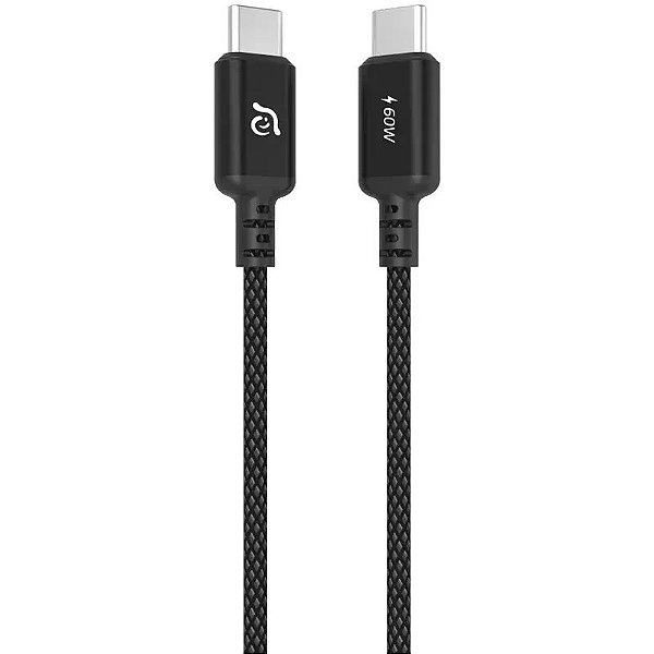 Cabo USB-C para USB-C 60W 200cm Adam Elements CASA S200 - Preto