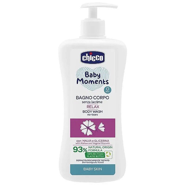 Gel de Banho Relaxante Chicco Baby Moments 500mL - Cuidados Delicados para Bebês