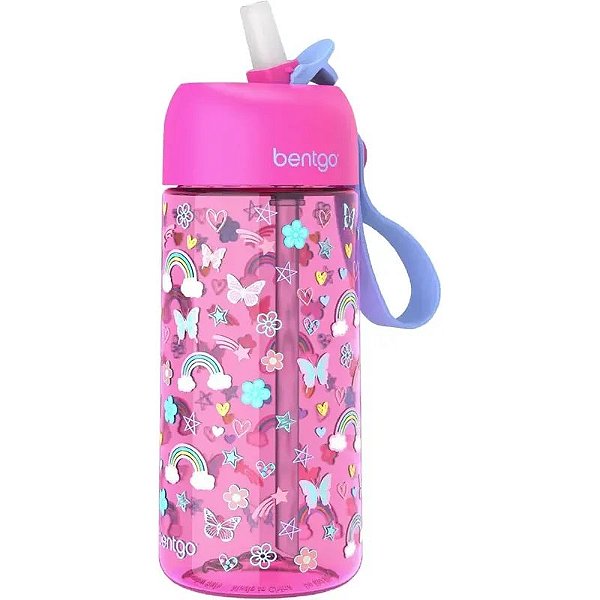 Garrafa Infantil Bentgo Kids - Arco-Íris e Borboletas BGKDWB1-RBO