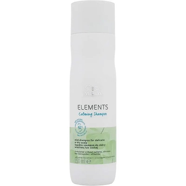 Shampoo Calmante Wella Elements - 250mL para Cabelos Sensíveis