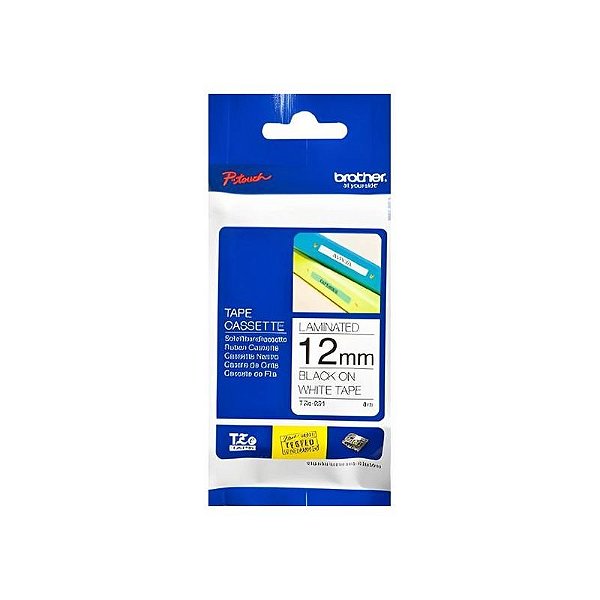 Etiqueta Adesiva para Rotuladora Brother P-Touch TZE-231 - 12x8mm