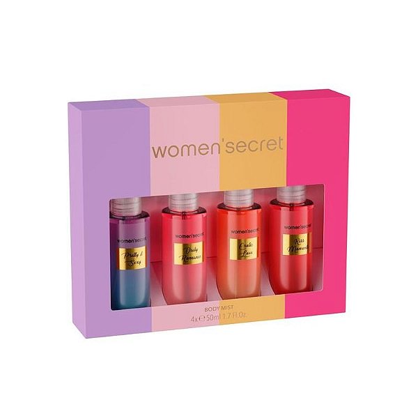 Kit de Névoa Corporal para Mulheres Secret - 4 Frascos de 50ML