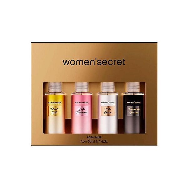 Kit de Eau de Toilette Feminino Women'secret - 4 Frascos de 50ML Cada