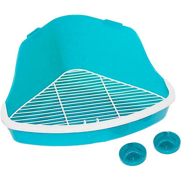 Banheiro para Roedores Turquesa 41.5 x 29 x 20cm - Bandeja Higiênica Pawise 39034