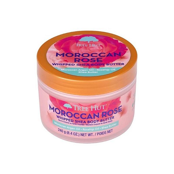 Manteiga Corporal Tree Hut - Manteiga de Karité Montada - 240GR - Rosa Marroquina
