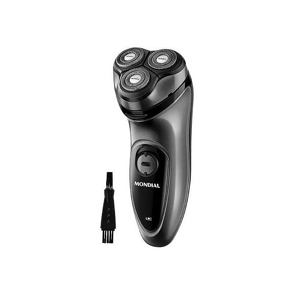 Barbeador Elétrico Recarregável Mondial Power Shave Be-02 - 5W - Preto/Cinza