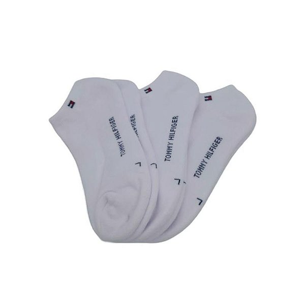 Meias Tommy Hilfiger Infantil Unissex Ets404 10 L 3 Pares Branco