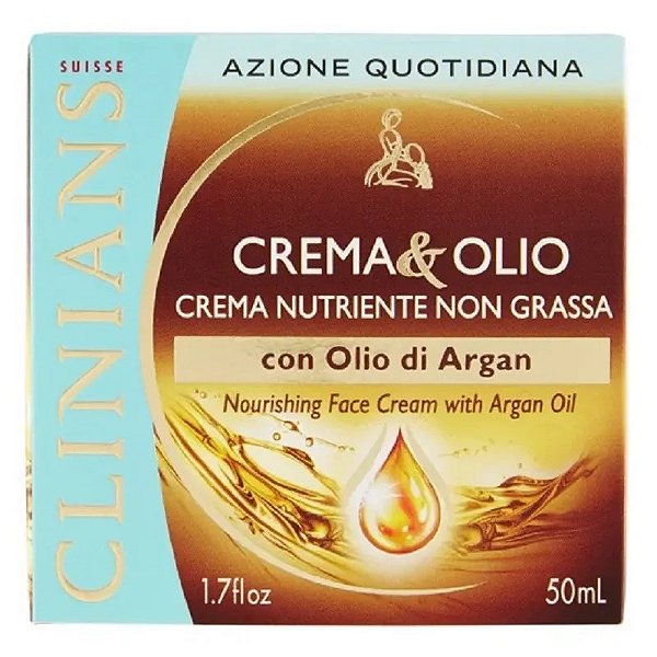 Creme Facial Nutritivo Clinians com Óleo de Argan - 50 ml