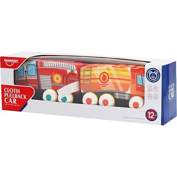Carro de Brinquedo com Puxador de Tecido - Modelo HE0241