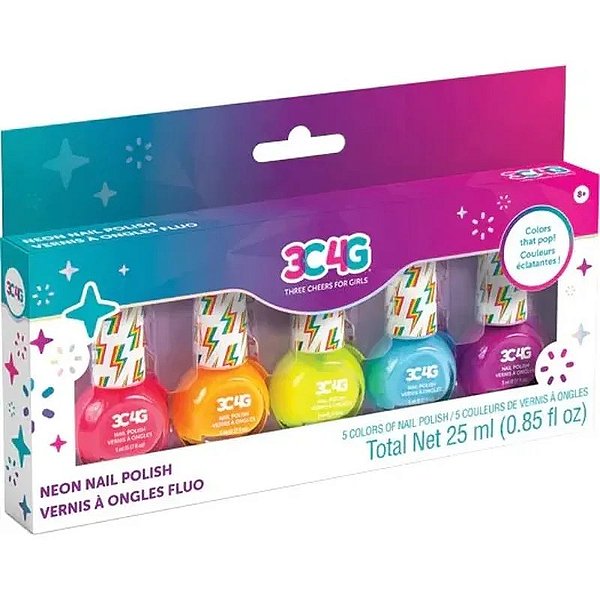 Esmalte Neon Make It Real - Conjunto Completo De 5 Cores - 10014