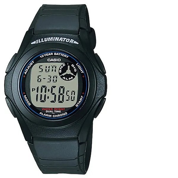 Relógio Masculino Casio Digital F-200W-1ADF